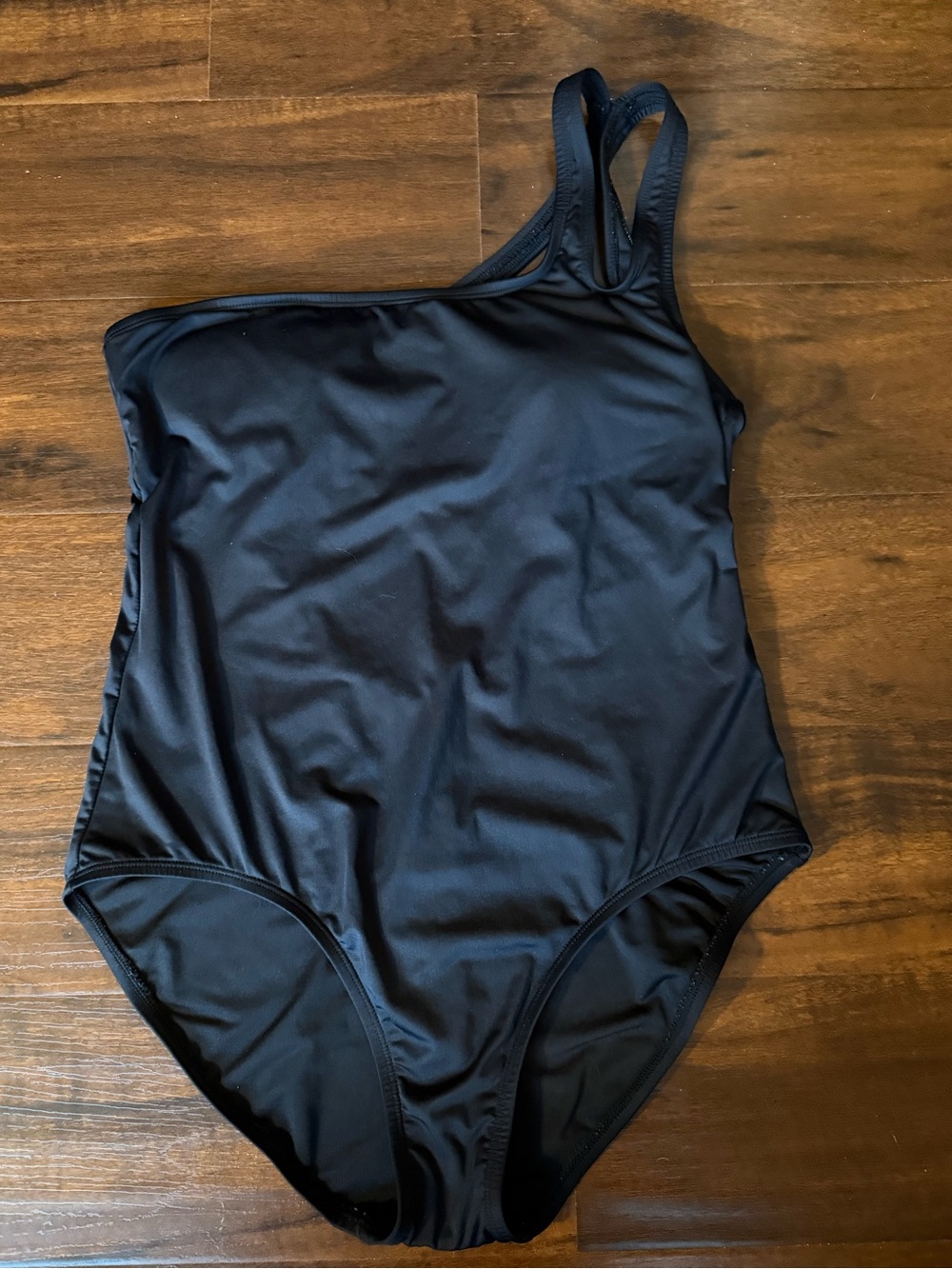 Laundry by Design Black One-Shoulder Swimsuit